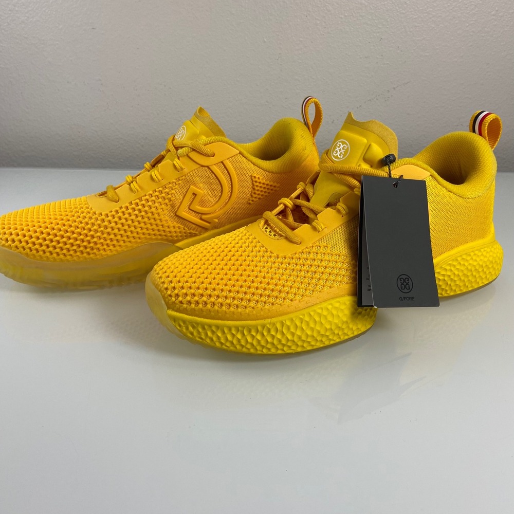 G/FORE Golf Shoes G4 Mens 9.5 Yellow Knit Disruptor Performance‎ NWOB Non Spike